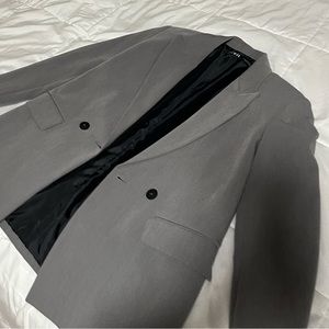 Grey oversized blazer